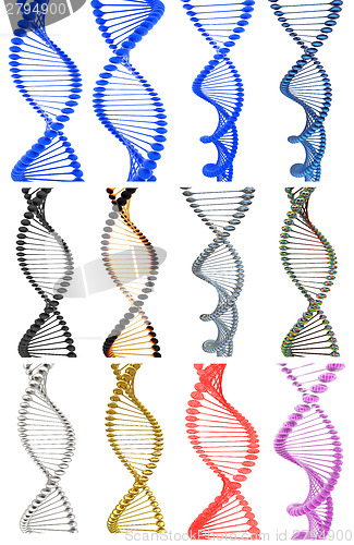 Image of Set of DNA structure model