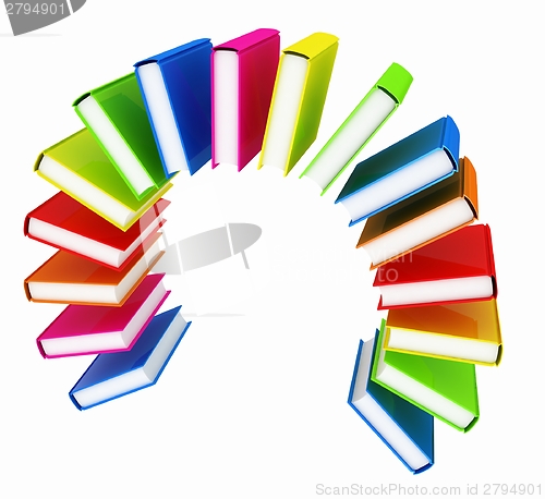 Image of Colorful books like the rainbow 