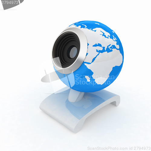 Image of Web-cam for earth.Global on line concept