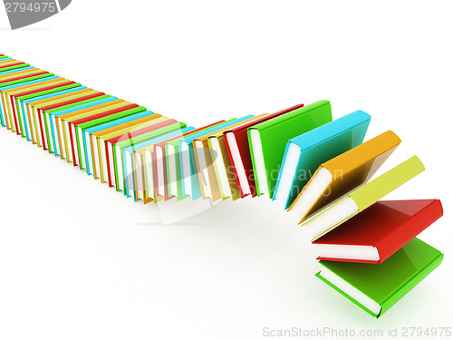 Image of colorful real books