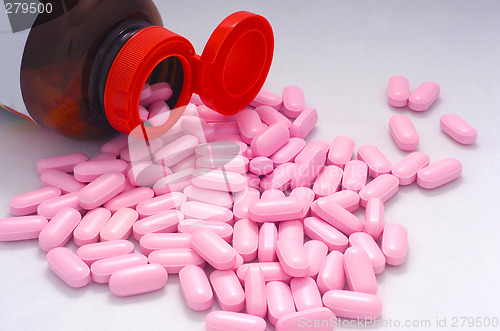 Image of Pink pills and box