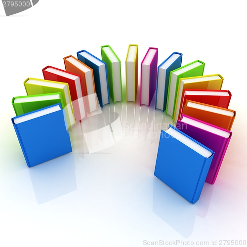 Image of colorful real books