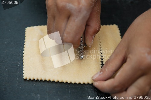 Image of Handmade fresh pasta preparation