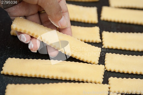 Image of Handmade fresh pasta preparation