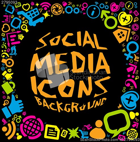 Image of Social media icon background