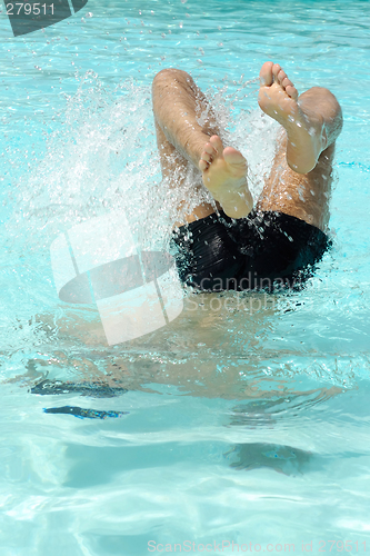 Image of Man is diving