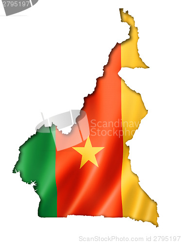 Image of Cameroon flag map