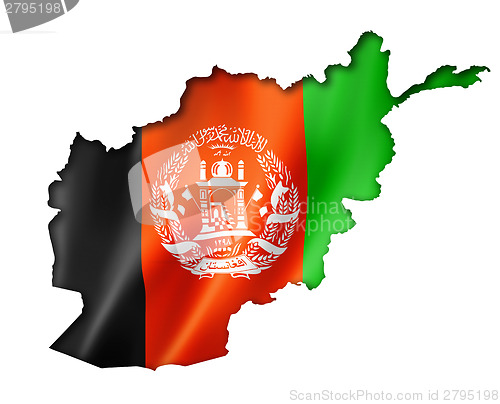 Image of Afghan flag map