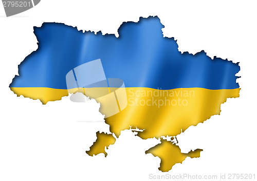 Image of Ukrainian flag map