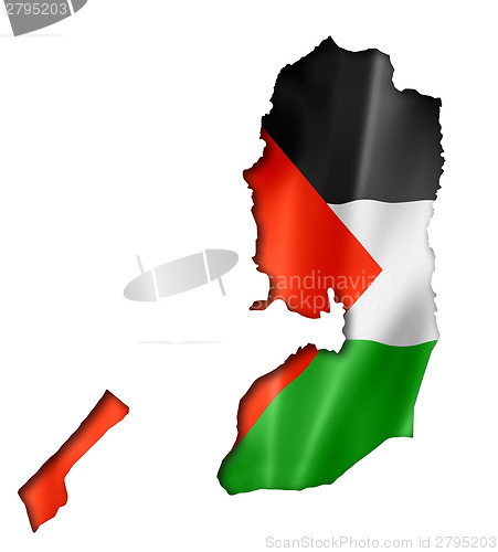 Image of Palestinian flag map
