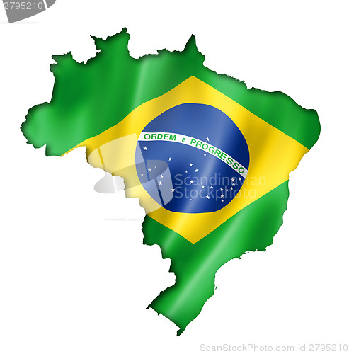 Image of Brazilian flag map