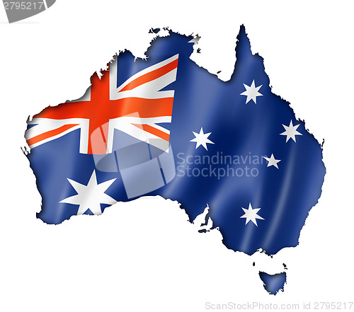 Image of Australian flag map