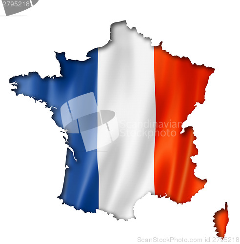 Image of French flag map