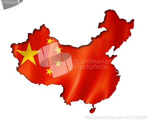 Image of Chinese flag map