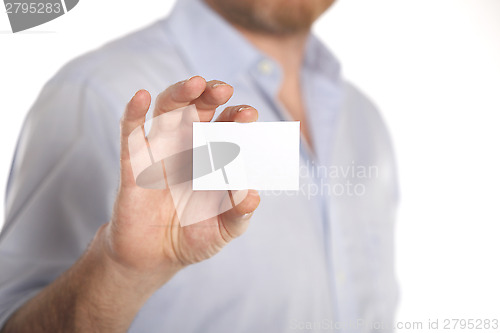 Image of Businessman with business card