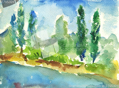 Image of watercolor landscape