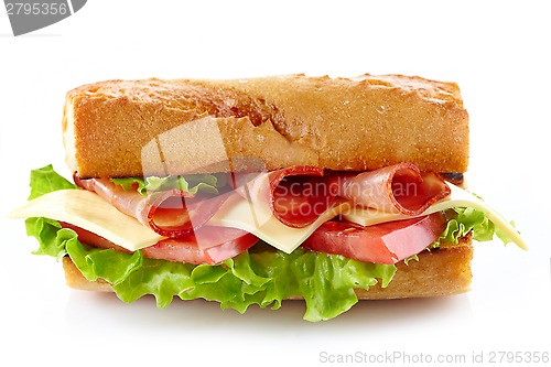 Image of Sandwich with meat and vegetables