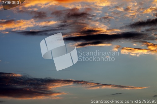 Image of Multicolor sunset sky on summer sea