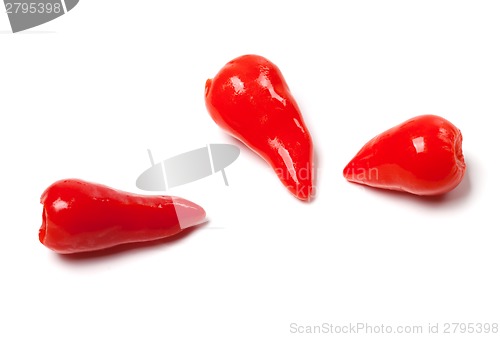 Image of Three piri-piri hot peppers