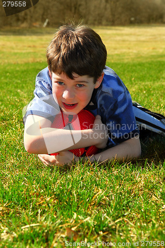 Image of Boy with soccer ball
