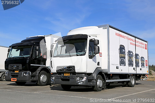 Image of Two Renault Range D Trucks