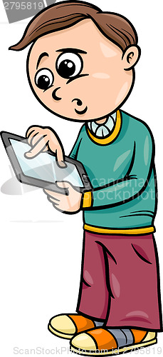Image of grade school boy cartoon illustration