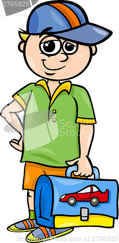 Image of grade school student cartoon illustration