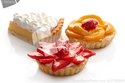 Image of cakes on a white background