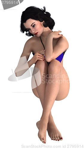 Image of Pin Up Girl on White