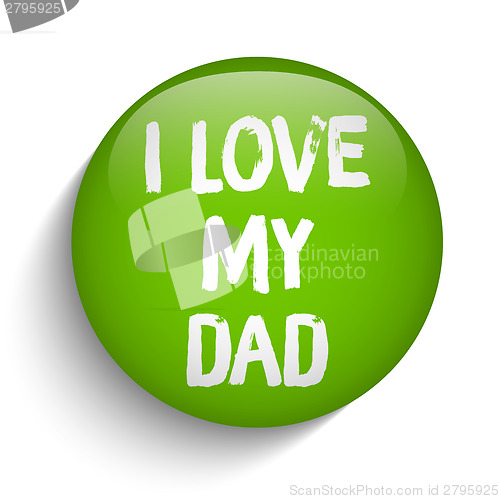 Image of Happy Fathers Day Green Icon Button