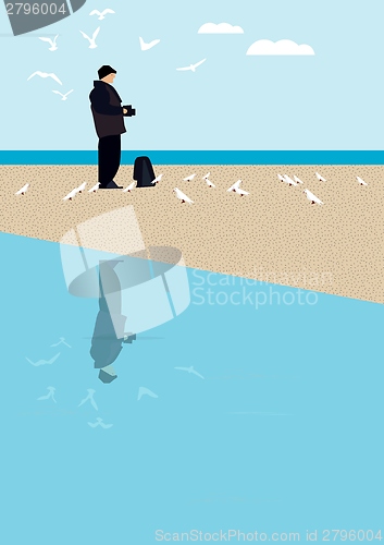 Image of Photographer on the beach