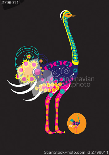 Image of Decorated ostrich 