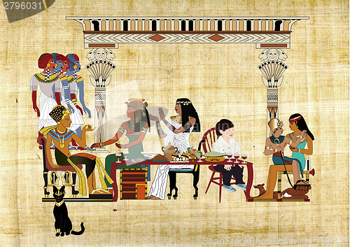 Image of Passover Seder with Pharaoh 