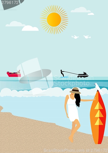 Image of Girl on Beach