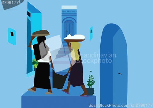 Image of Two women in an alley