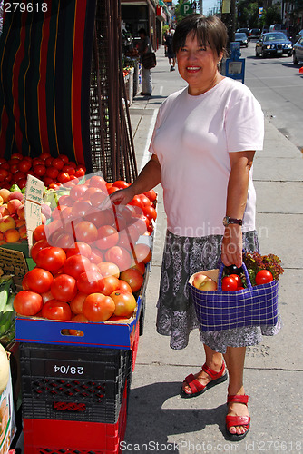 Image of Buying vegetables