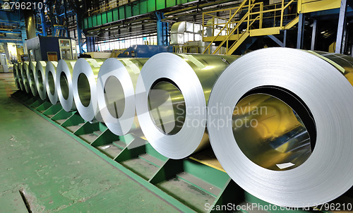 Image of rolls of steel sheet