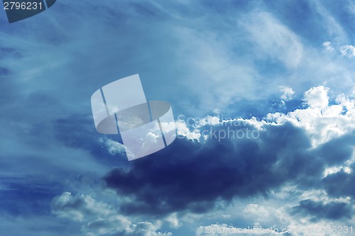 Image of Sky background with clouds