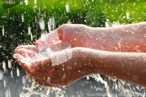 Image of Hands and water