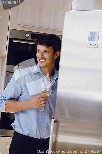 Image of Man with his wineglass