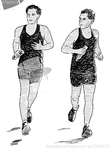 Image of jogging men