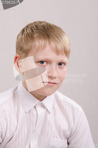 Image of Portrait of a frightened teenager twelve