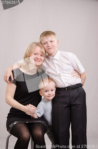 Image of Mother and two sons