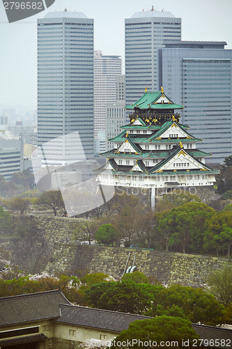 Image of Osaka city with historical castle