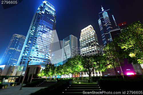 Image of Office building at night