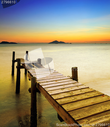 Image of Seascape with sunset