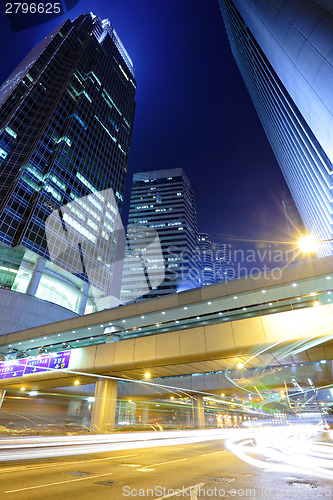 Image of Car light trail in Hong Kong