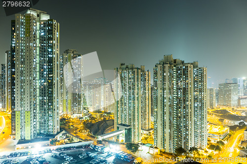 Image of Hong Kong downtown at night