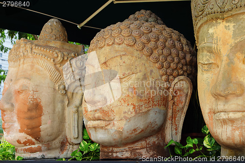 Image of Carved buddha stone statue