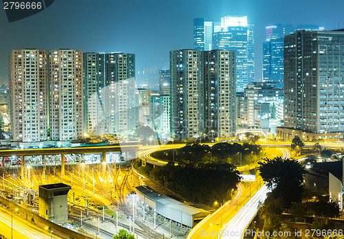 Image of Hong Kong city at night